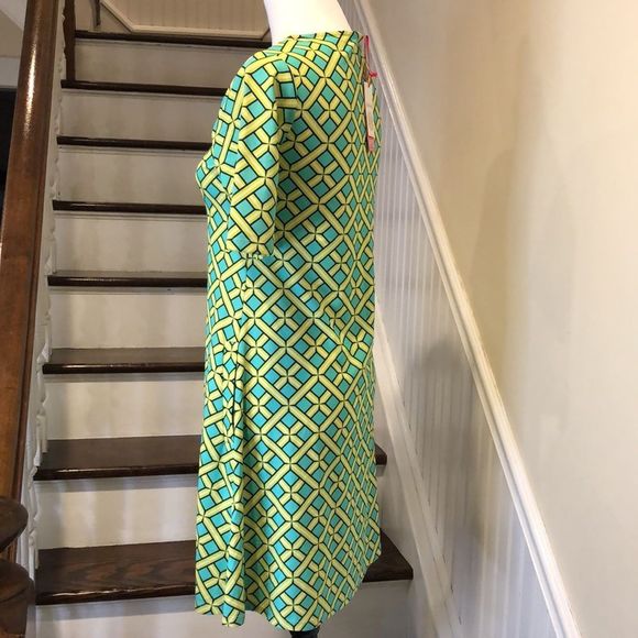 ALL FOR COLOR Citrus Grove Pattern Rich Half Sleeve Swing Dress UPF 50 Sz XS NWT - Picture 13 of 16